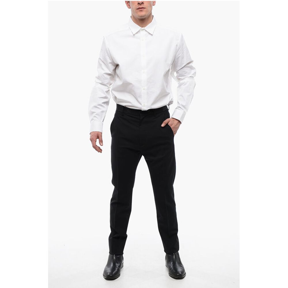 Cigarette Pants with Striped Detail