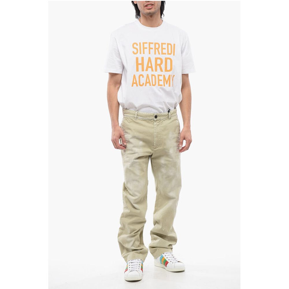 Vintage Effect Straight Fit Pants 21 cm