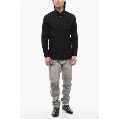 Long Sleeved NIGHT COLLEGE Shirt With Sequined Logo