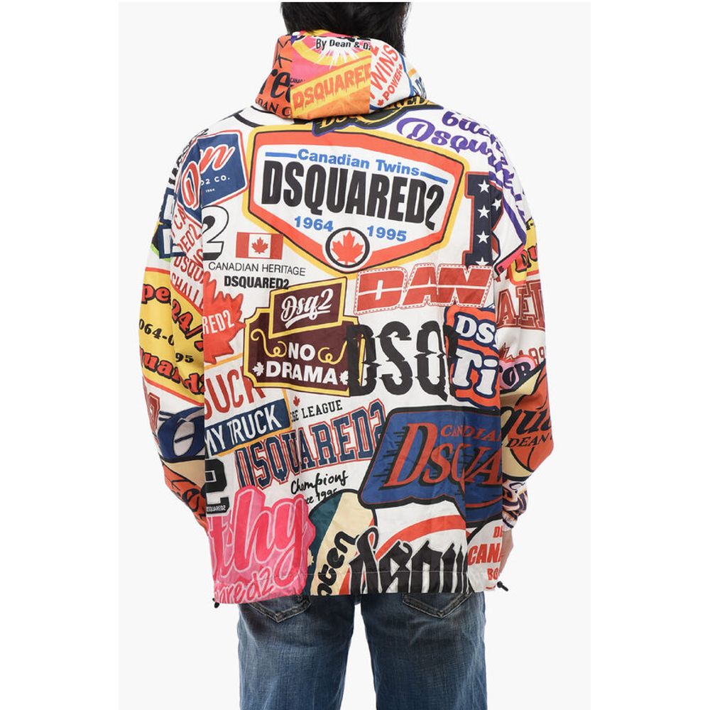 Logoed Windbreaker Jacket with Hood