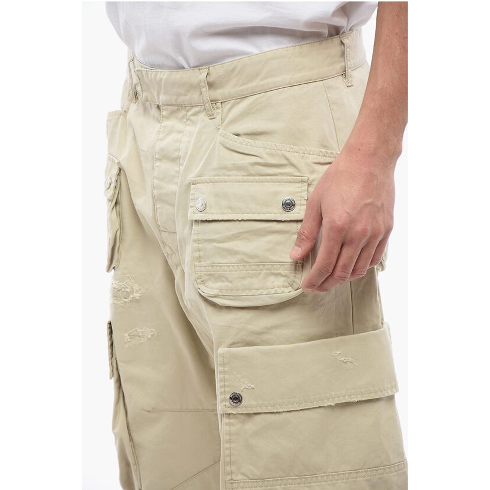 Cargo MULTIPOCKETS Pants With Distressed Effect