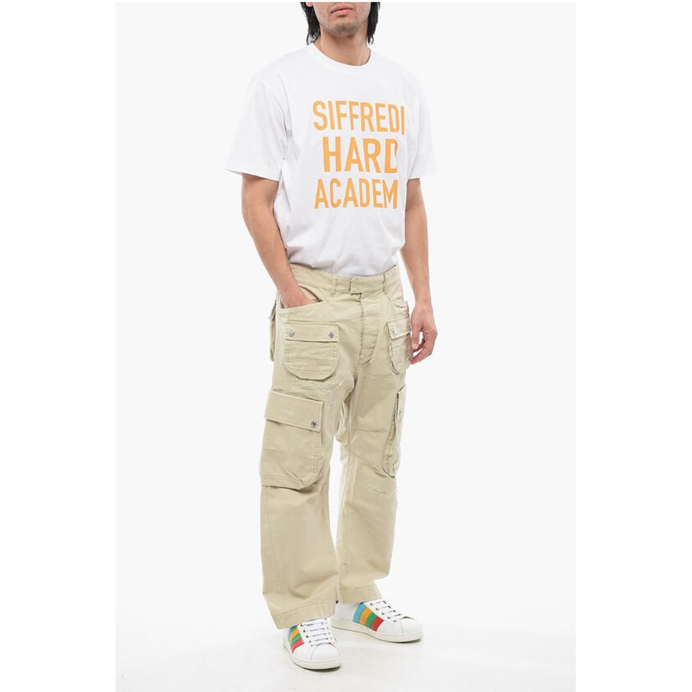 Cargo MULTIPOCKETS Pants With Distressed Effect
