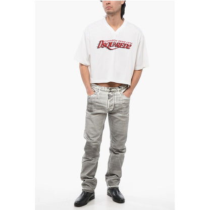 Printed Football Fit Cropped T-shirt