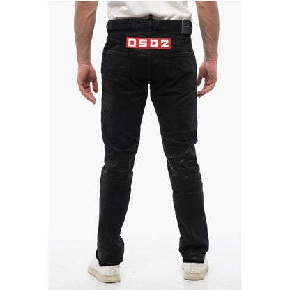 Coated Jeans With Zipped Pockets 17 cm
