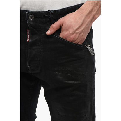 Coated Jeans With Zipped Pockets 17 cm