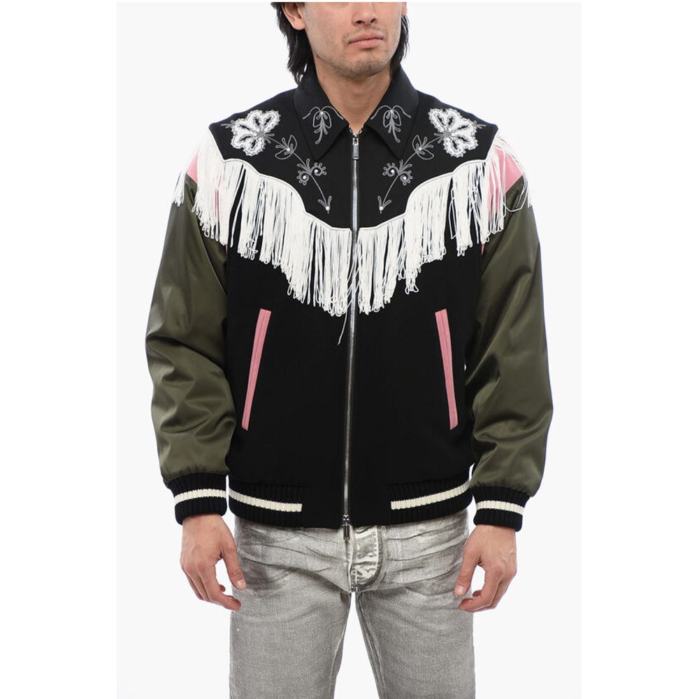 Embroidered WESTERN Bomber With Fringes