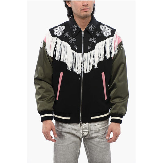 Embroidered WESTERN Bomber With Fringes