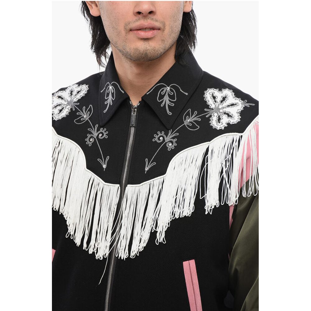Embroidered WESTERN Bomber With Fringes