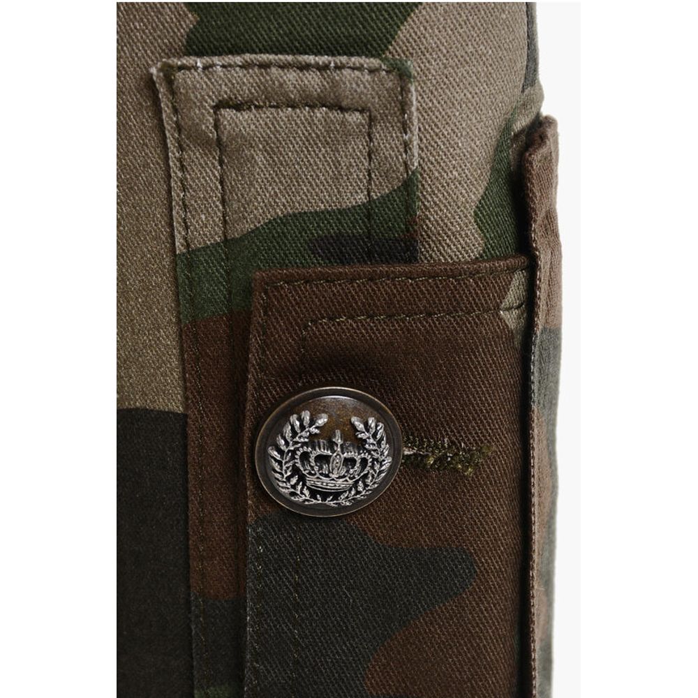 Camouflage Denim Boots with Pockets 11cm