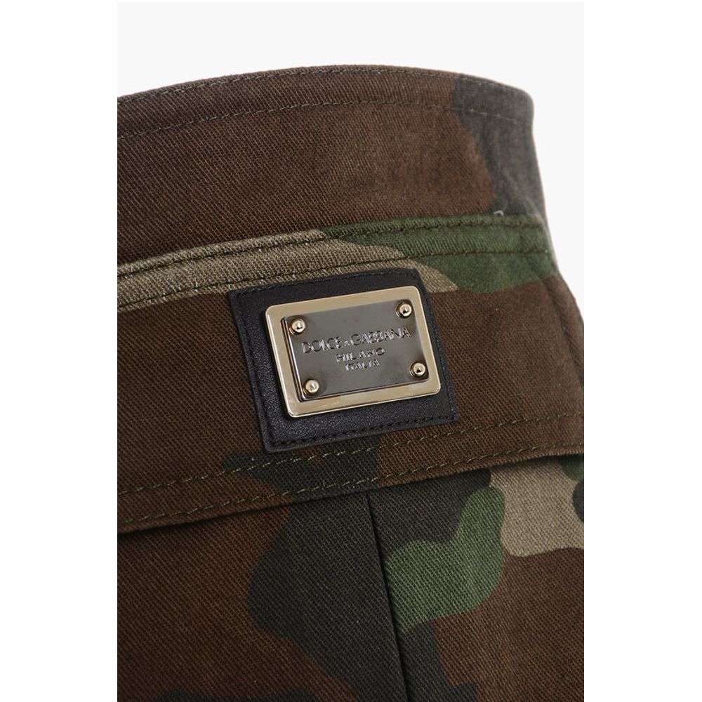 Camouflage Denim Boots with Pockets 11cm