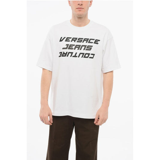 JEANS COUTURE Cotton Loose Fit T-Shirt with Printed Logo