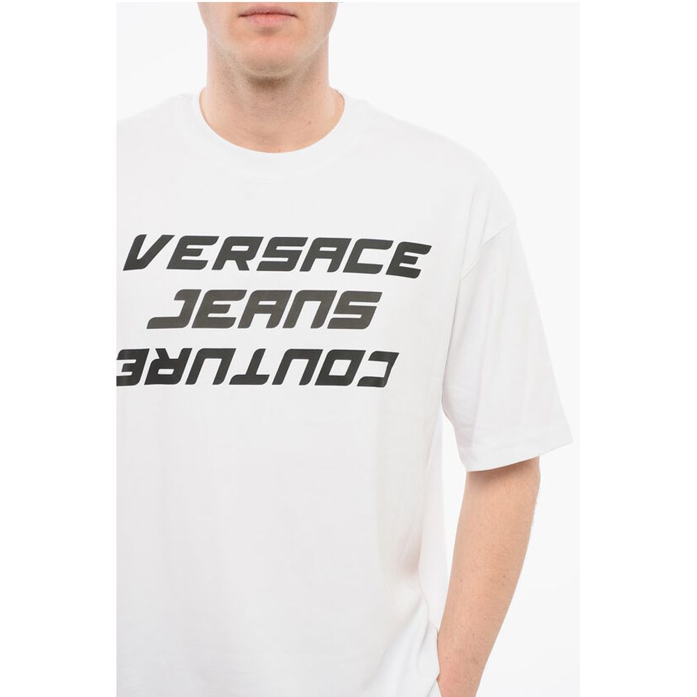 JEANS COUTURE Cotton Loose Fit T-Shirt with Printed Logo