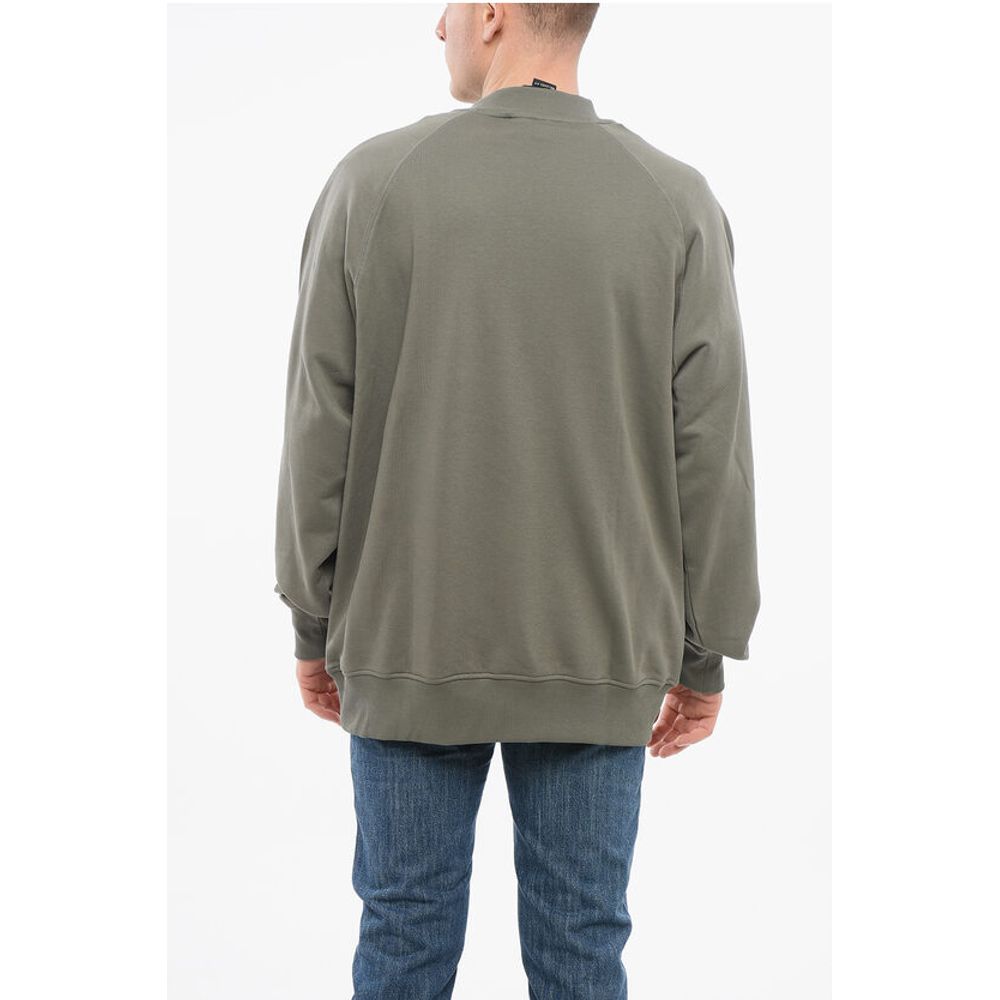 JEANS COUTURE Crew Neck Brushed Cotton Sweatshirt with Print