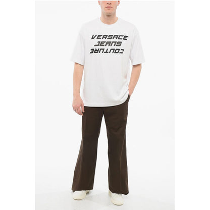 JEANS COUTURE Cotton Loose Fit T-Shirt with Printed Logo
