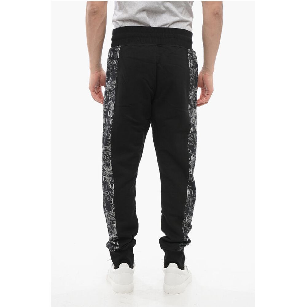 JEANS COUTURE Cotton Sweatpants with Side Monogram Inserts