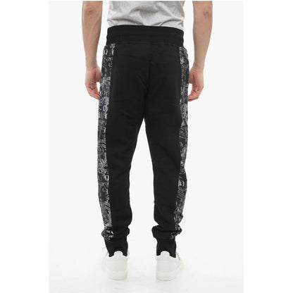JEANS COUTURE Cotton Sweatpants with Side Monogram Inserts