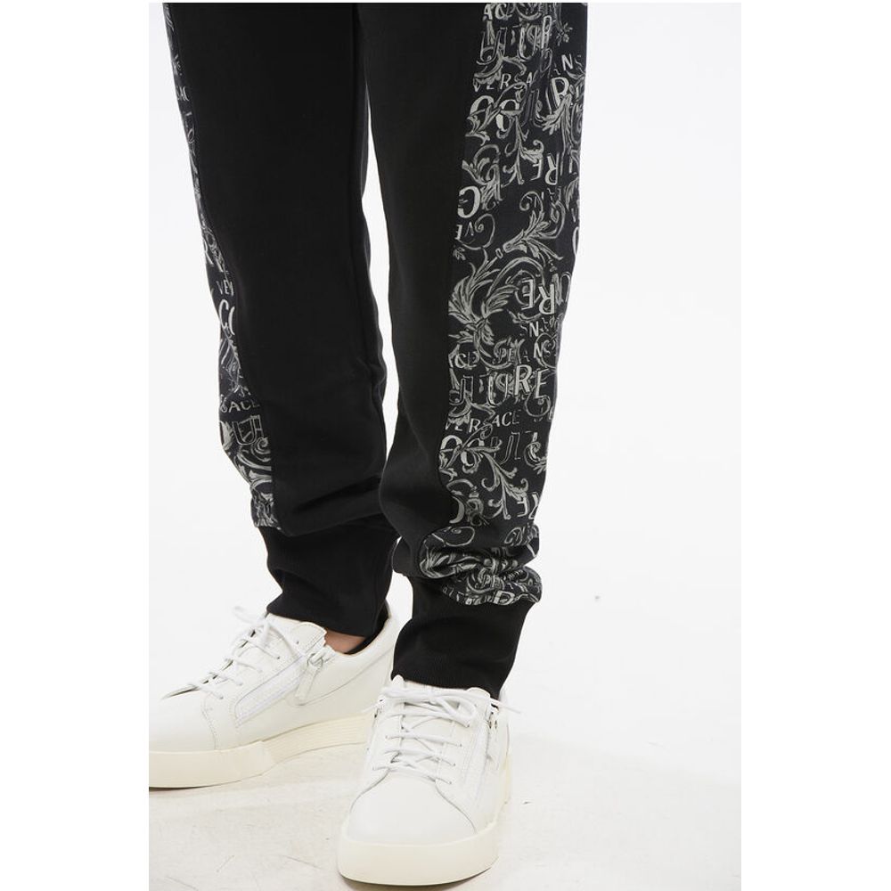 JEANS COUTURE Cotton Sweatpants with Side Monogram Inserts