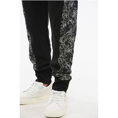 JEANS COUTURE Cotton Sweatpants with Side Monogram Inserts