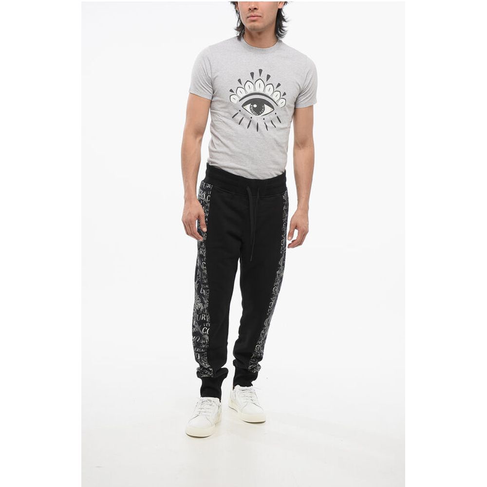 JEANS COUTURE Cotton Sweatpants with Side Monogram Inserts