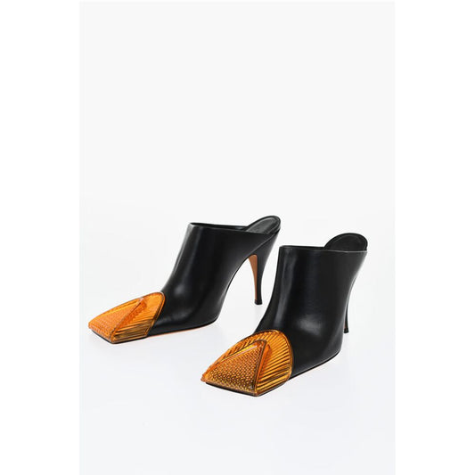 Leather LUNAR Mules With Statement Detail Heel 11 cm