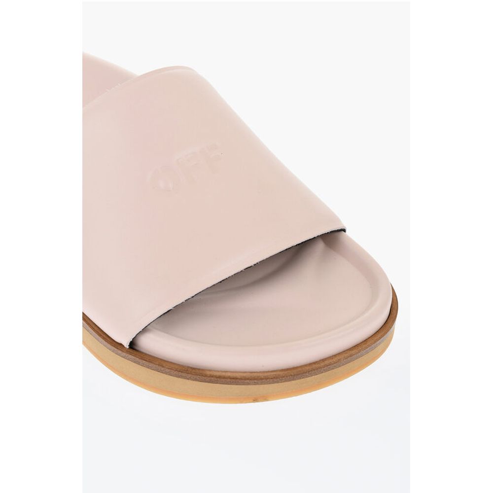 Leather OFF STAMP Slides