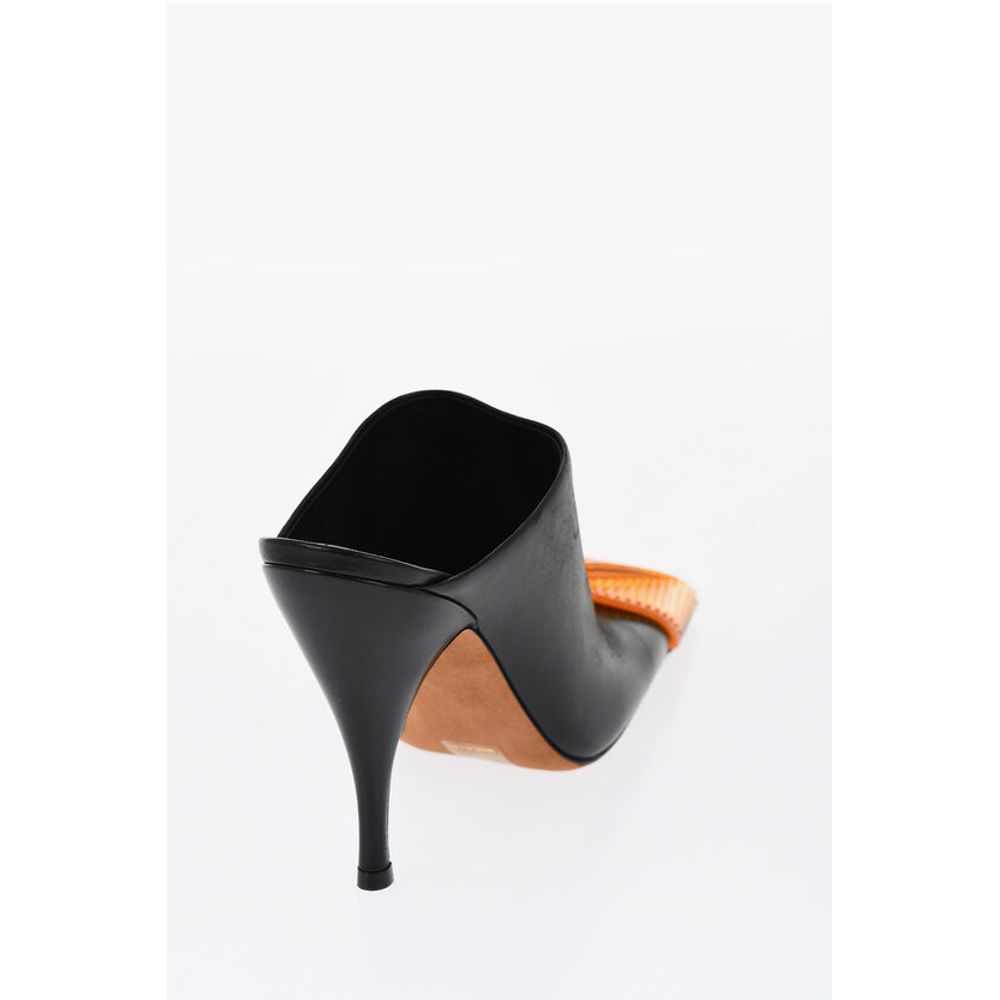 Leather LUNAR Mules With Statement Detail Heel 11 cm
