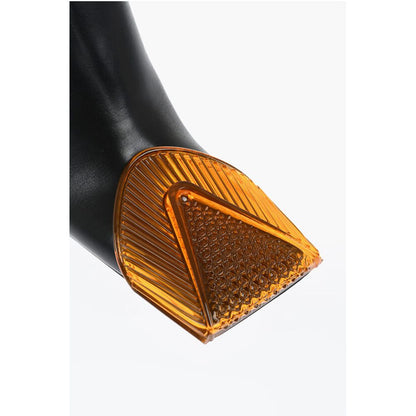 Leather LUNAR Mules With Statement Detail Heel 11 cm