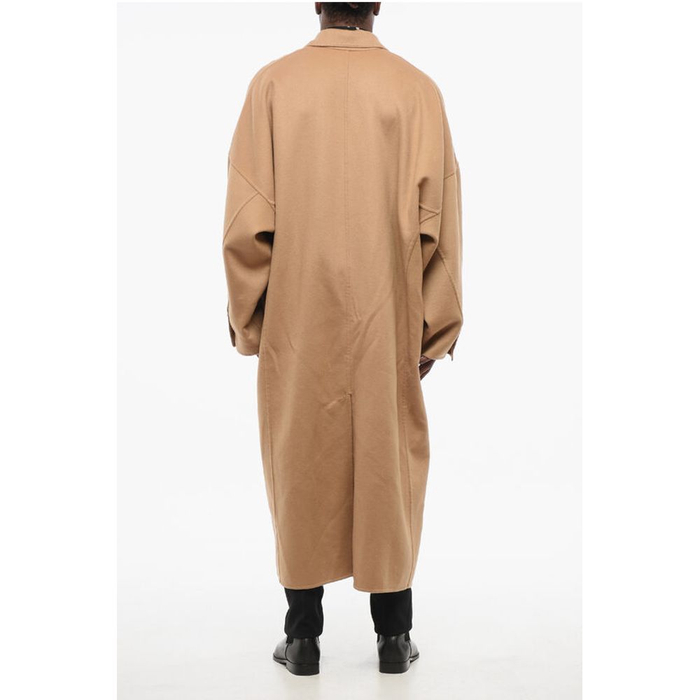 Double-breasted Cashmere Coat with Flap Pockets