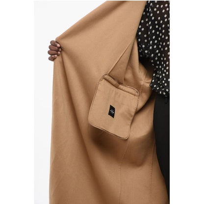 Double-breasted Cashmere Coat with Flap Pockets