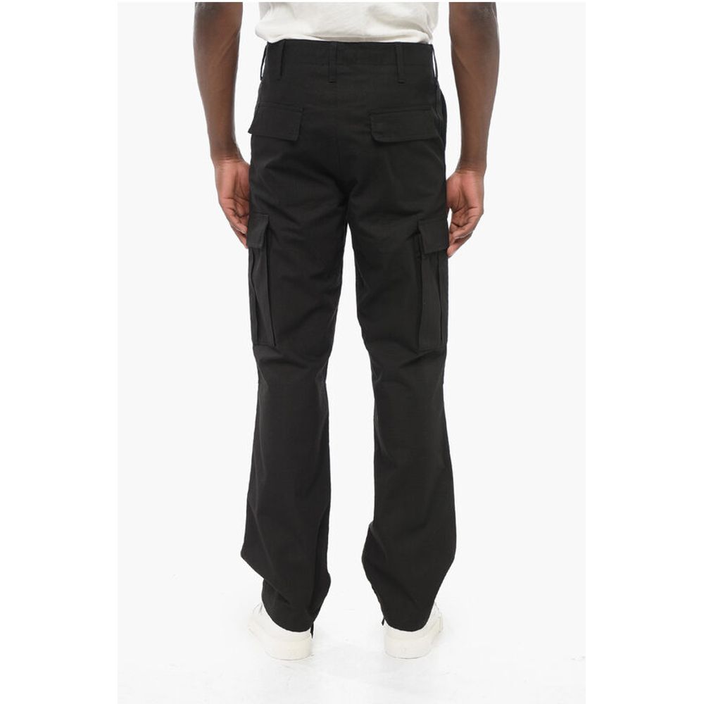 Cotton Cargo Pants with Drawstringed Ankle