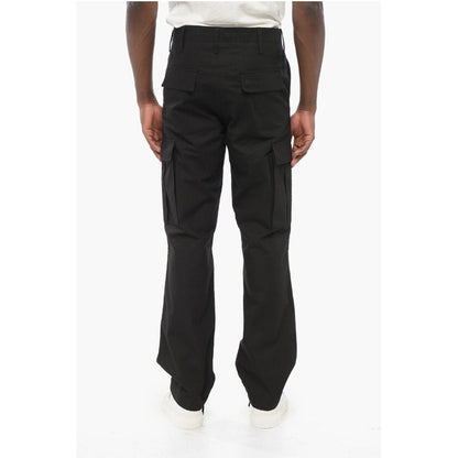 Cotton Cargo Pants with Drawstringed Ankle
