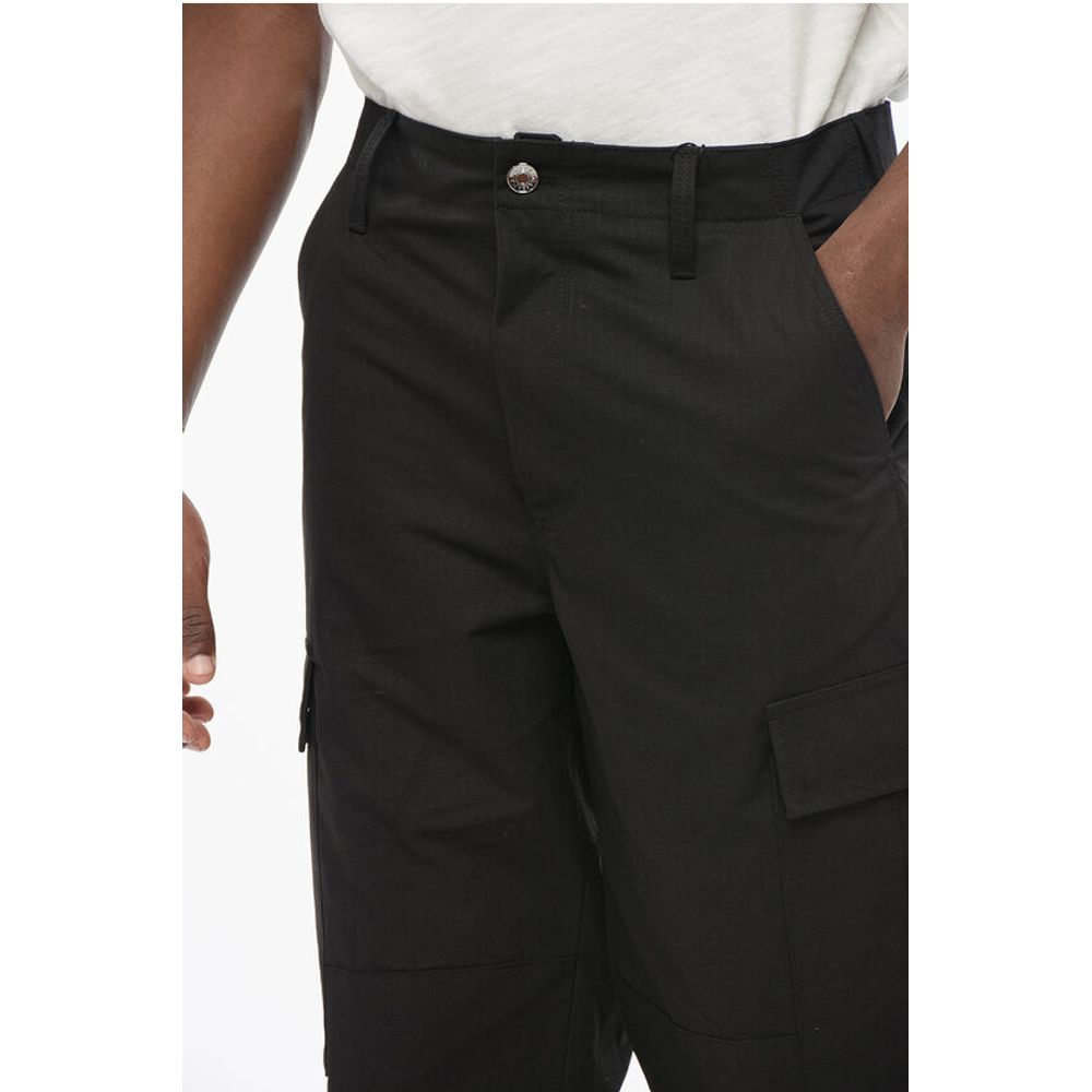 Cotton Cargo Pants with Drawstringed Ankle
