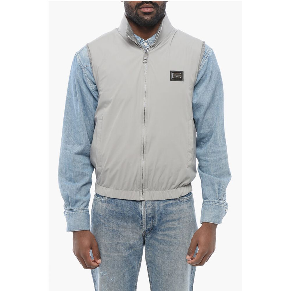 Reversible Nylon Vest with Front Zip