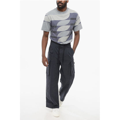 Single-pleated Cotton Blend Cargo Pants