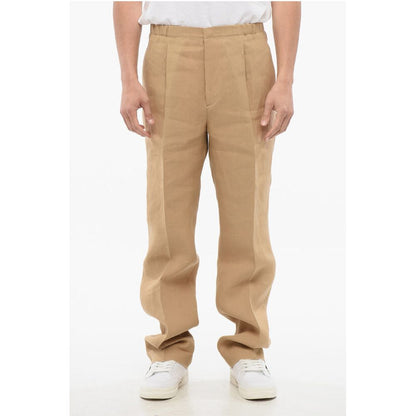 Textile Paper Pants with Elastic Waistband