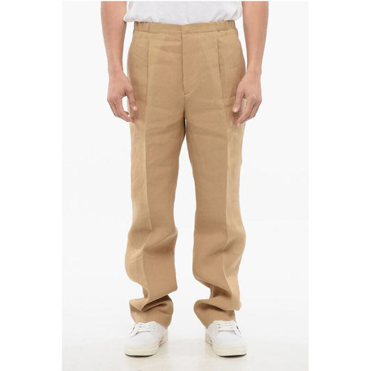 Textile Paper Pants with Elastic Waistband