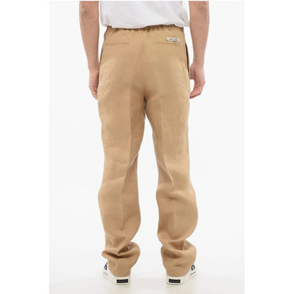 Textile Paper Pants with Elastic Waistband