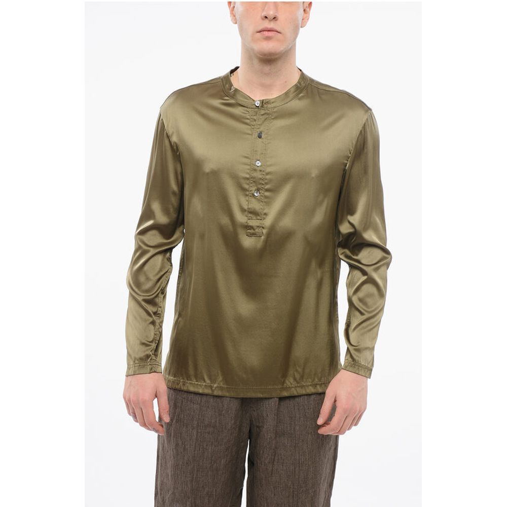 Long Sleeved Pajama Top With Buttons