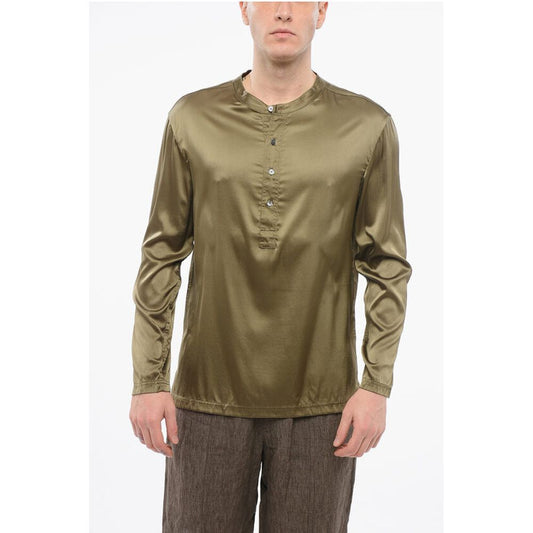 Long Sleeved Pajama Top With Buttons
