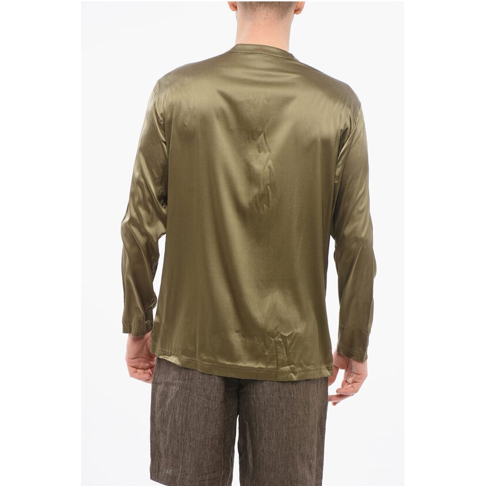 Long Sleeved Pajama Top With Buttons