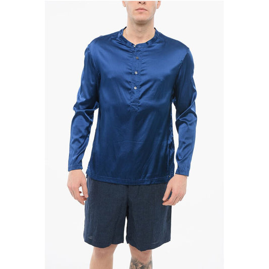 Long Sleeved Pajama Top With Buttons