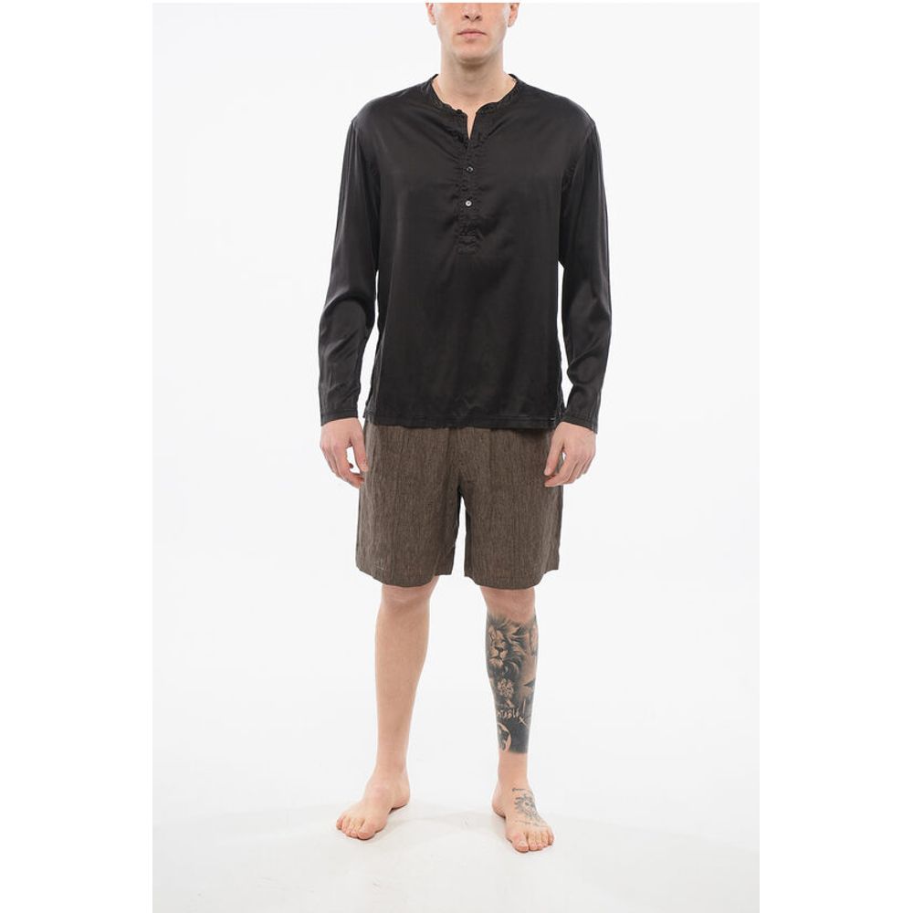 Long Sleeved Pajama Top With Buttons