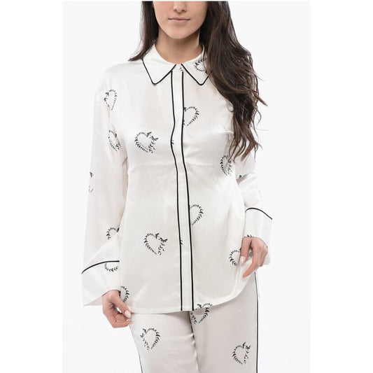 Printed Satin SOFI Blouse With Hidden Closure