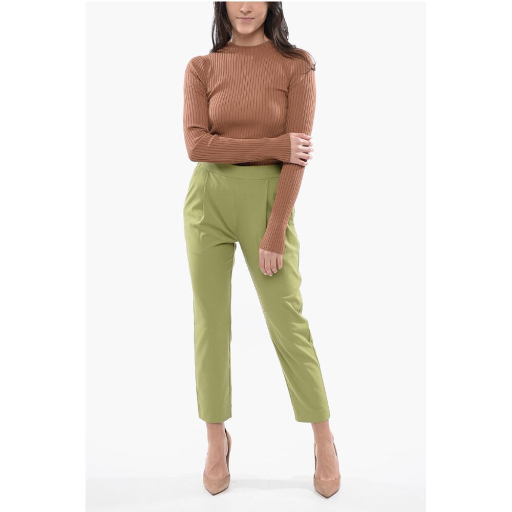 Solid Color Single-Pleat ALEIDA Pants