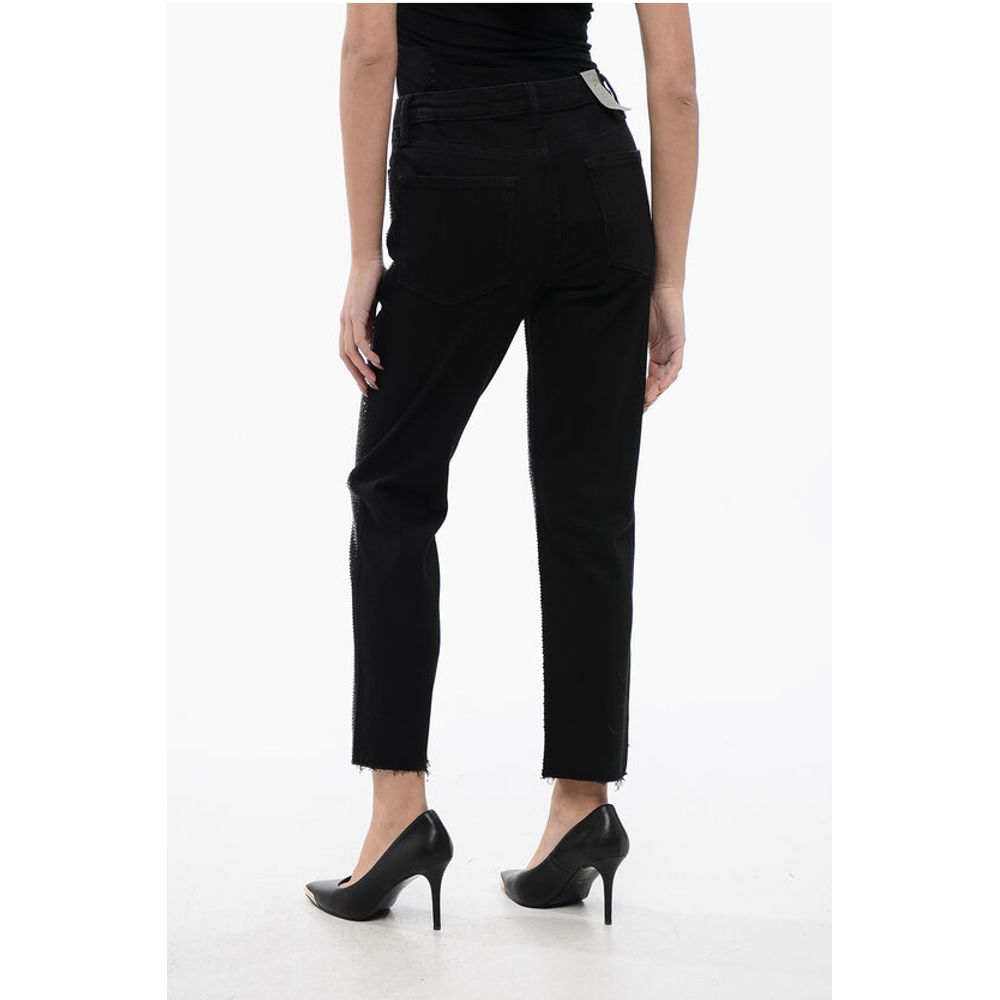 Straight Leg RALI Jeans Embellished with Rhinestones 16cm