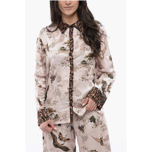 Printed Satin SOFI Blouse With Hidden Closure