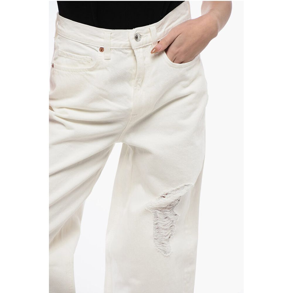 High Waist Distressed Effect Wide Leg JAYCE Jeans 23cm