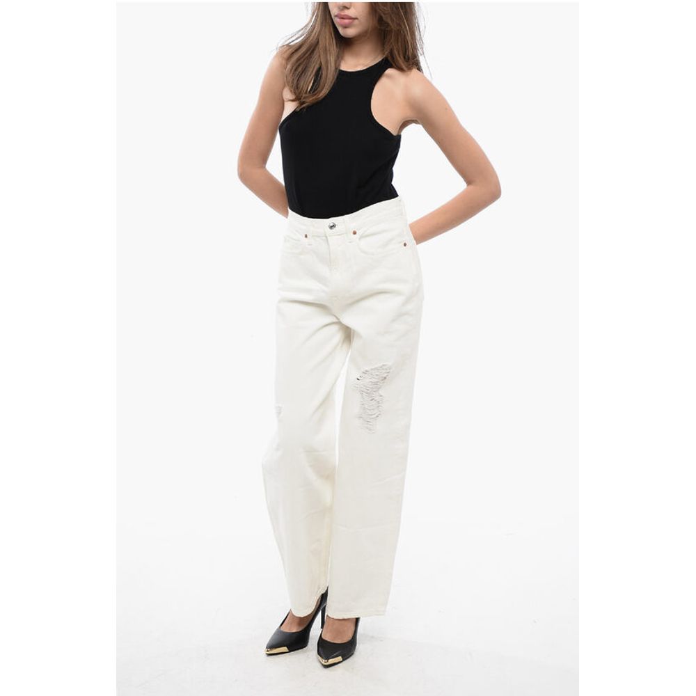High Waist Distressed Effect Wide Leg JAYCE Jeans 23cm