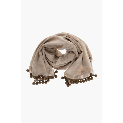 Wool Blend FUMANA Scarf With Embroidery