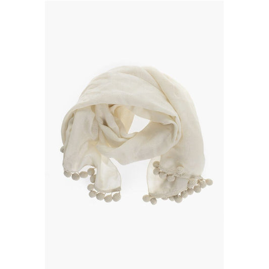 Wool Blend FUMANA Scarf With Embroidery
